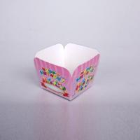 KARE MİNİ KEK KALIBI - HAPPY BIRTHDAY (47 x 47 x h:48 mm) / 100 ADET