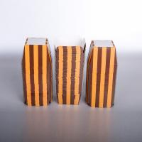 KARE MİNİ KEK KALIBI -KAHVE ÇİZGİLİ (47 x 47 x h:48 mm) / 100 ADET