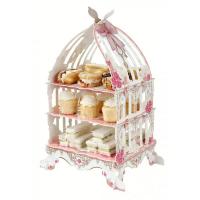 Kuş Kafesi CupCake Standı Pembe