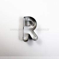 R Harfi Modeli Kurabiye Kalıbı Metal Kopat