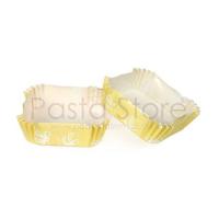 Sarı Fiyonk Kare CupCake Pet Kapsül 100 Adet 80x80 mm