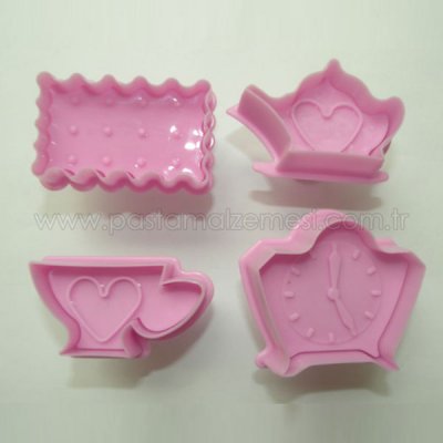 Çay Saati Basmalı Kopat Set 4lü A-1987