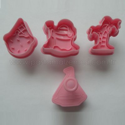 Kumsal Şekilleri Basmalı Kopat Set 4lü A-1978