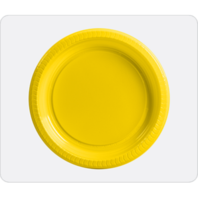 Sarı Pastel Plastik Tabak