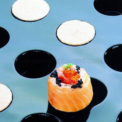 Silikon Yuvarlak Mekik Kalıbı 40x60 cm Flexipan 2266